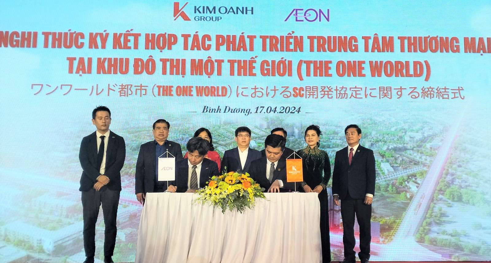 AEON Việt Nam xây siêu thị TTTM Aeon Mall tại dự án khu đô thị Một Thế Giới - The One World Bình Dương của tập đoàn Kim Oanh Group